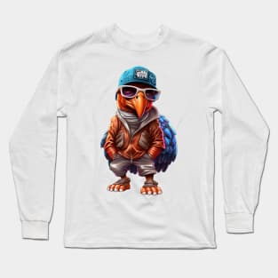 Cartoon Thanksgiving Turkey #2 Long Sleeve T-Shirt